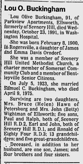 Lou Olive Buckingham
